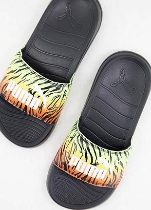 Шльопанці puma popcat slides women's - black/yellow