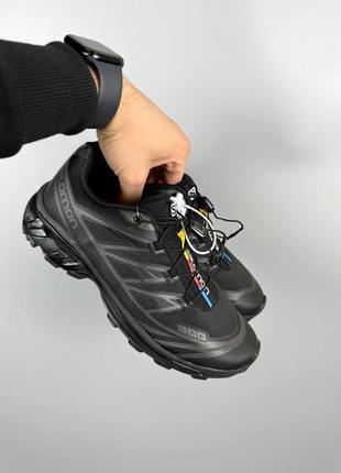 Мужские кроссовки саломон хт-6 чёрные / salomon xt-6 black4 фото