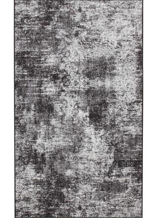 Ковровая дорожка безворсовая на резиновой основе ratio printgel 1023vl42-p4 0.80 м черный1 фото