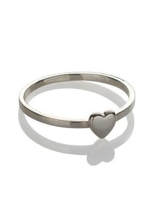 Серебряное кольцо "heart"1 фото