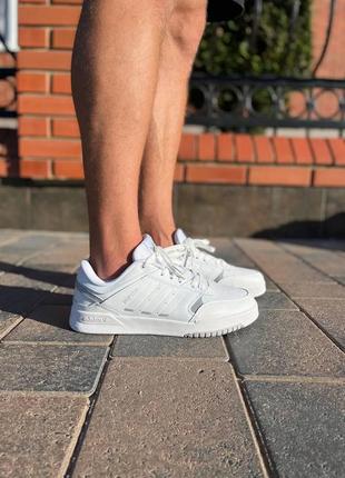 Adidas drop step low white