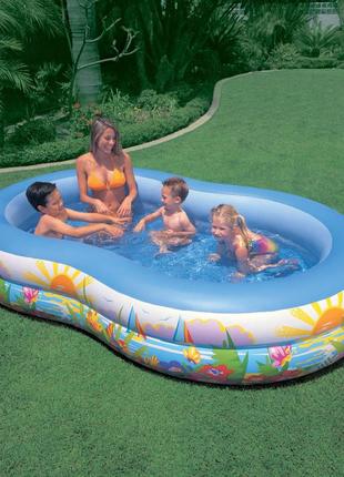 Дитячий надувний басейн лагуна intex 56490 овальний2 фото