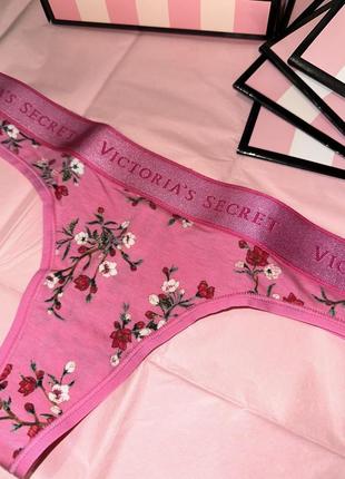 Трусики victorias secret стрінги pink6 фото