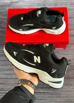 Мужские кроссовки нью беланс 725 new balance 725 black white2 фото