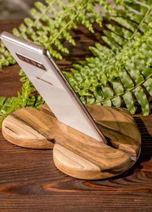 Деревянная подставка органайзер держатель для iphone телефона смартфона планшета ipad4 фото
