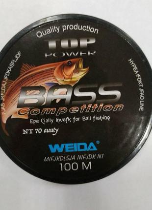 Леска 100 метров 0.30 мм 8.6кг bass competition weida (kaida)2 фото