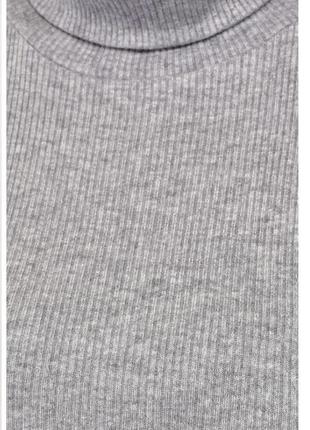 Гольф водолазка женский удлиненный однотонный серый  супер батал+size.4 фото
