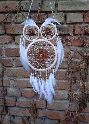 Ловець снів сова білий