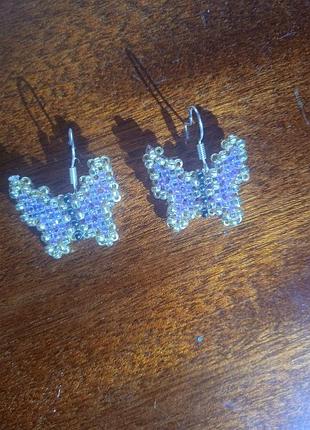 Серьги с бисера ручной работы 2