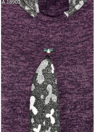 Туніка жіноча а-силуету+size колір фіолет4 фото