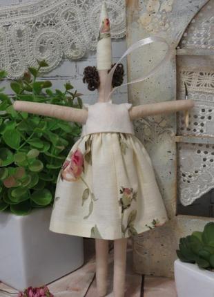 Миниатюрная кукла в стиле тильда3 фото