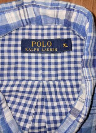 Чоловіча рубашка в клітинку polo ralph lauren  оригінал8 фото