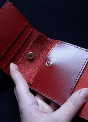 Красный женский кожаный кошелек5 фото