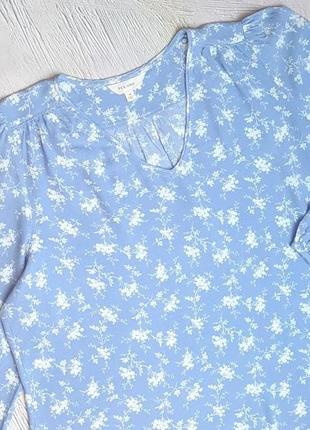 💝2+1=4 шикарна небесно-блакитна блуза блузка в принт per una, розмір 52 - 545 фото