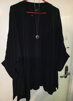 Лёгкий,чёрный кардиган-кимоно,большого размера,xlnt studio,kappahlрумыния1 фото