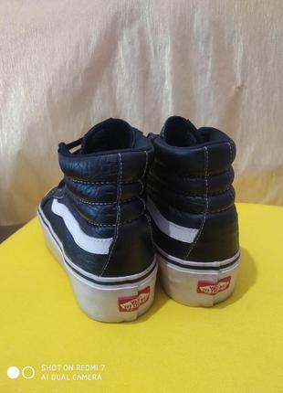 Кожаные кроссовки кеды хайтопы vans sk8-hi platform black high top trainers &lt;unk&gt; asos5 фото