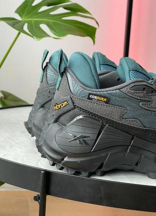 Мужские кроссовки reebok zig kinetica 2.5 edge cordura «grey/hoops blue»4 фото