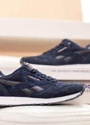 Розпродаж! reebok buty classic кросівки кеди чоловічі рібок класік сині замш замшеві весняні осінні демісезонні демісезон