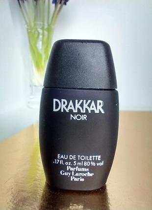 Drakkar noir guy laroche миниатюра 5мл оригинал, vintage1 фото