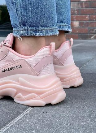 Balenciaga triple s clear sole pink v27 фото