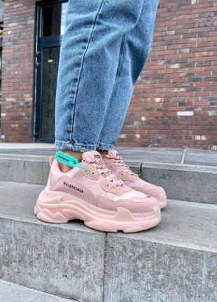 Balenciaga triple s clear sole pink v210 фото