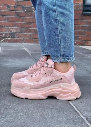 Balenciaga triple s clear sole pink v21 фото