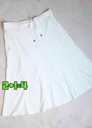 💝2+1=4 базовая белая юбка миди на резинке papaya, размер 48 - 501 фото