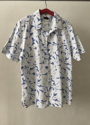 Гавайська сорочка avant premiere біло-блакитного кольору, розмір l