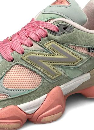 Женские кроссовки new balance 9060 gray pink9 фото