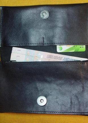 Шкіряний гаманець горобина3 фото