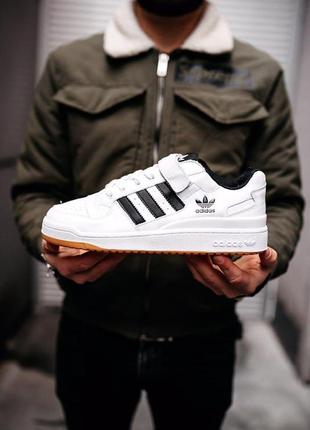 Adidas forum white black 1