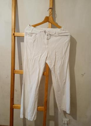 Штаны белые лен 48,50,52 размер