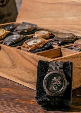 Дерев'яні шкатулки для годинників на 10 місць з можливістю персонального гравіювання4 фото