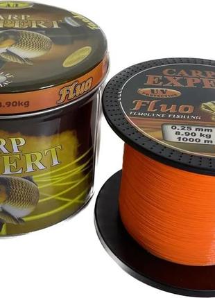 Волосінь 0.32 mm 1000 метрів fluo orange carp expert