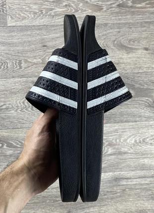 Adidas шлёпанцы тапочки 43 размер черные оригинал7 фото