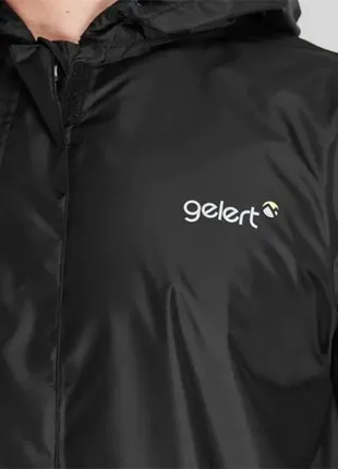 Дождевик куртка ветровка ветрозащитная водонепроницаемая с капюшоном gelert packaway waterproof black3 фото