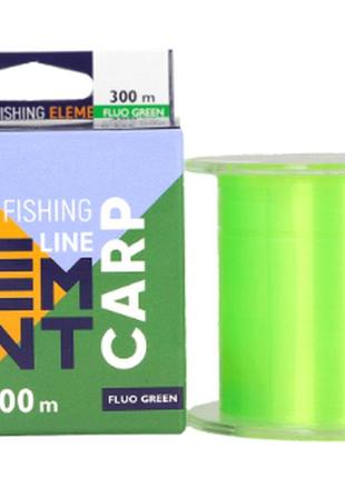 Леска 300 м 0.405 мм zeox element carp line fluo green1 фото