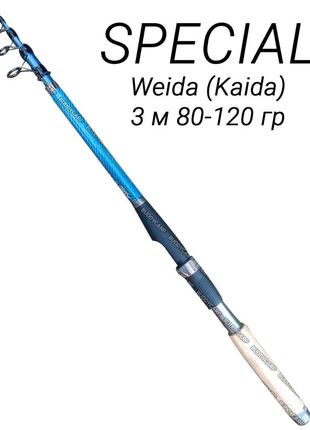 Спиннинг телескоп 3 м тест 80-120 гр special master pro weida (kaida)1 фото