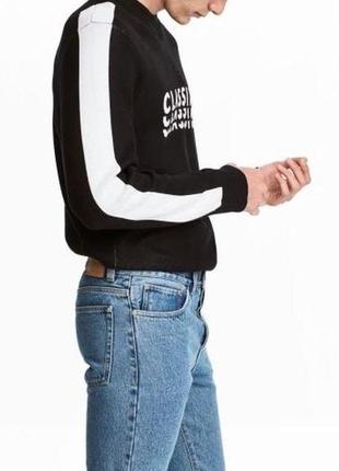 Чоловічий в'язаний светр h&m, чорний, джемпер, пуловер, реглан, тонкий, стильний, кофта, кардиган1 фото
