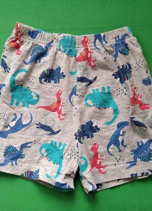 Легкие летние коттоновые шорты в динозаврики, шортики4 фото