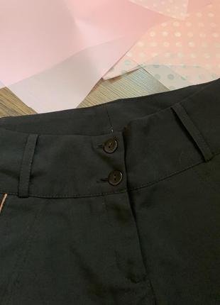 Черные классические брюки штаны с коричневыми карманами размер xs s m4 фото