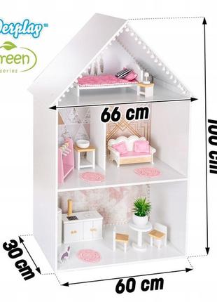 Деревянный кукольный домик kinderplay green series gs00778 фото