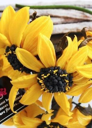 Ободок з соняшниками. квіти з тканини1 фото