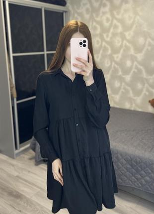 Черное короткое платье4 фото