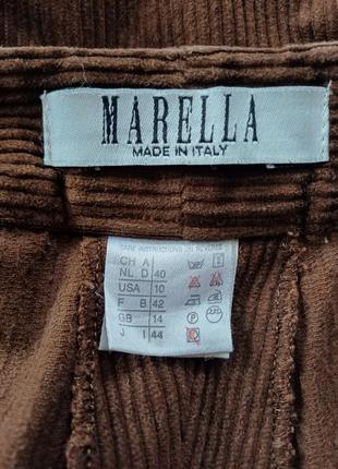 Штани вельветові marella made in italy вінтаж vintage коричневі талія 70 см