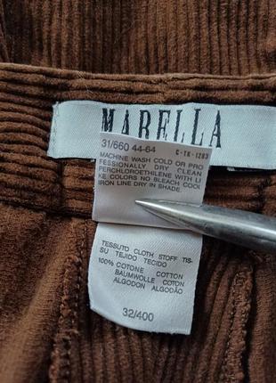 Брюки вельветовые marella made in italy винтаж vintage коричневые талия 70 см2 фото