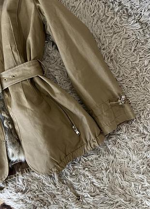 Парка in parle de vous новая из натурального меха кроля/ зайца французский производитель