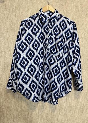 Стильная рубашка, рубашка из натурального льна marks & spencer7 фото