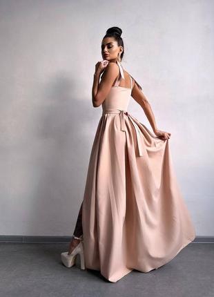 Бежевое платье бястье, платье корсет, бежевое платье для дружки