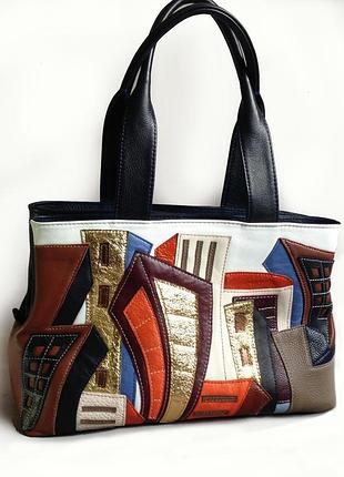 Кожаная сумка "positive city"